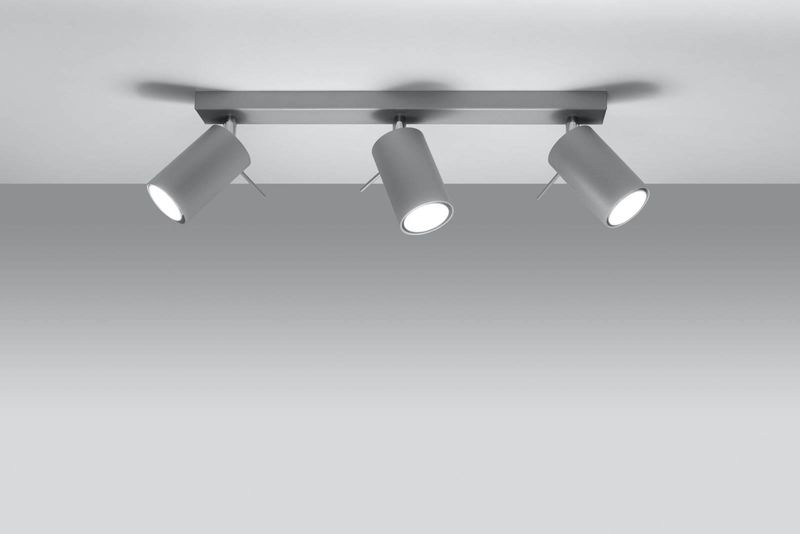 Spot LAMPA sufitowa SPARK SL.0451 metalowa OPRAWA reflektorowa LISTWA regulowane tuby szare zdjęcie 2
