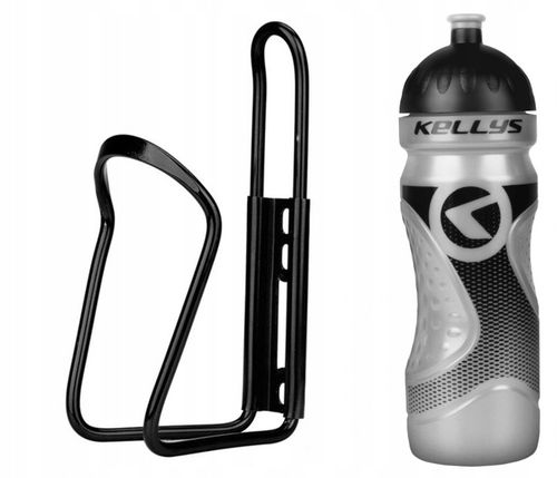 Bidon rowerowy zestaw KELLYS 700ml SILVER + Uchwyt na bidon + 2 śruby na Arena.pl