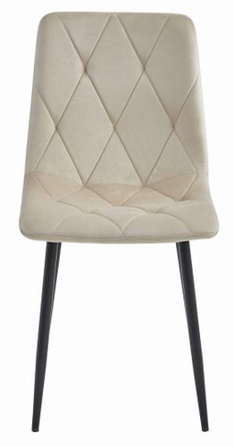 Krzesło LIBRA - beż aksamit / nogi czarne x 1 na Arena.pl