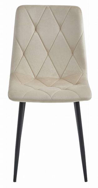 Krzesło LIBRA - beż aksamit / nogi czarne x 1 zdjęcie 2