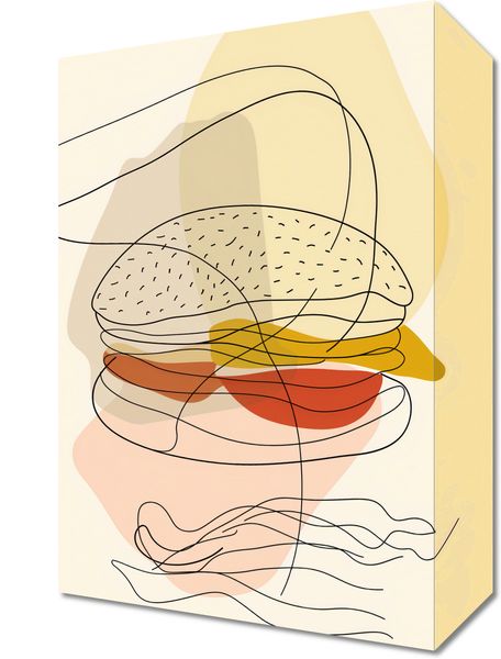 Obraz 20x30cm Cieniutki Burger zdjęcie 1