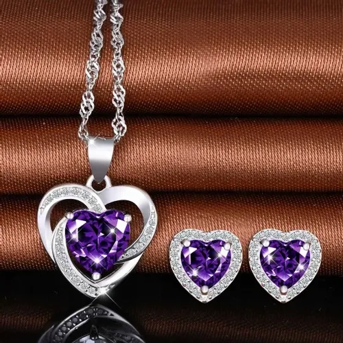 Mennica Świdnicka - Serca Srebrny Komplet Prezent Urodziny Srebro 925 na Arena.pl