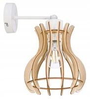 Lampa kinkiet ścienny na 1x E27 stały LOFT Drewno