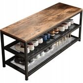 SZAFKA NA BUTY Z SIEDZISKIEM DUŻA PÓŁKA INDUSTRIALNA LOFT RETRO REGAŁ