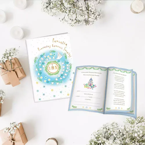 Książeczka A5 Komunijna, Gołąb Niebieski na Arena.pl