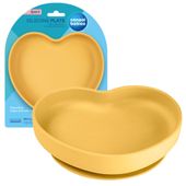 CANPOL Silikonowy talerz z przyssawką SERCE żółty