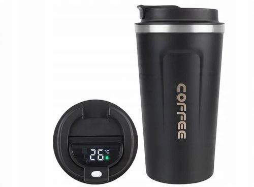 KUBEK TERMICZNY TERMOS 510 ML NA KAWĘ HERBATĘ WYŚWIETLACZ EKRAN LCD SMART na Arena.pl