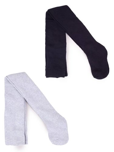 Rajstopy dziecięce bawełniane frotte szaro-czarne 2PAK 116-122 YOCLUB na Arena.pl