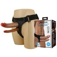 Podwójny Strap-On Hollow Z Uprzężą, Realistyczny Tpe Pretty Love Keaven