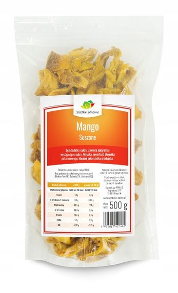 MANGO SUSZONE plastry, naturalne, bez cukru 500g zdjęcie 2