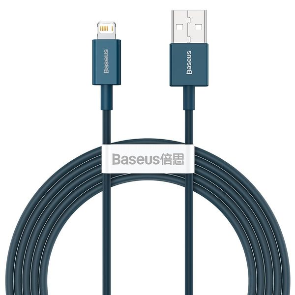 kabel usb do lightning baseus superior series, 2.4a, 2m (niebieski) zdjęcie 2