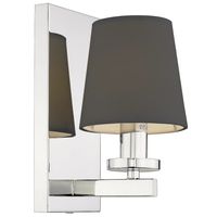 Abażurowa LAMPA ścienna LONDON W01014BK Cosmolight loftowy kinkiet materiałowy czarny