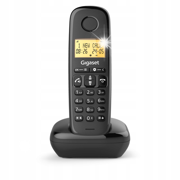 Telefon bezprzewodowy GIGASET Basic 100 Czarny zdjęcie 1