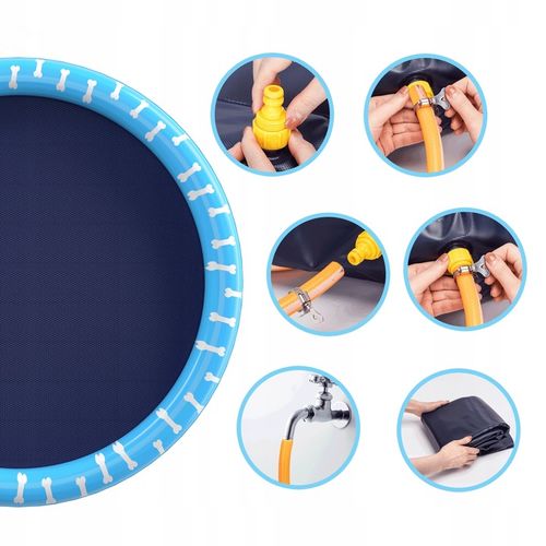 ZRASZACZ mata wodna dla małego średniego psa BASEN brodzik na lato upał 1m na Arena.pl