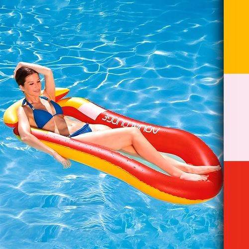 MATERAC DMUCHANY Z SIATKĄ DO PŁYWANIA LEŻAK PLAŻOWY NA BASEN HAMAK WODNY na Arena.pl