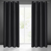 Zasłona gotowa na przelotkach LOGAN 140x250 Eurofirany czarna