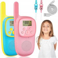 WALKIE TALKIE DLA DZIECI KRÓTKOFALÓWKA ZESTAW 2SZT ŁOKIEĆ DUŻY WYSIĘG 2025