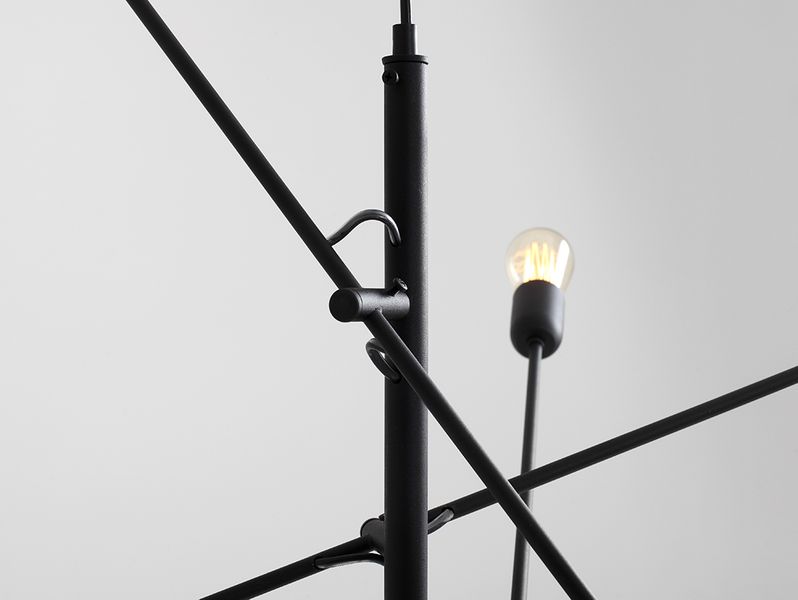 Lampa wisząca TWIGO 6 – czarny zdjęcie 2