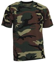 Koszulka US "Streetstyle" woodland brunatna zielona 140-145 g/m²