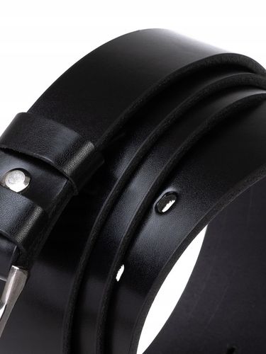 SEPHER Pasek Męski Skórzany CZARNY garnitur spodni na Arena.pl