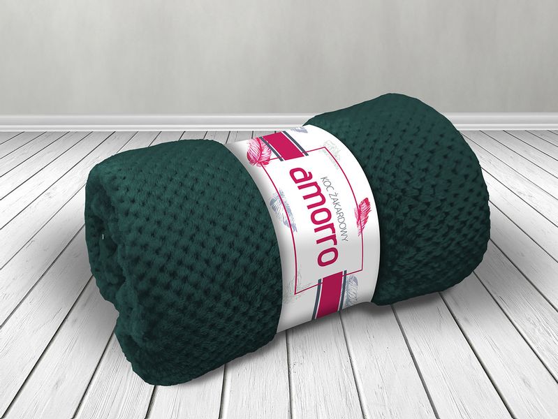 Koc żakardowy Amorro 150x200 Darymex petrolowy zdjęcie 1