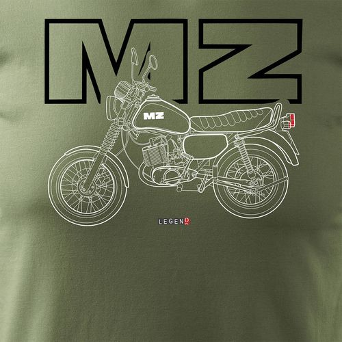 Koszulka motocyklowa na motor MZ ETZ 150 męska khaki REGULAR XL na Arena.pl