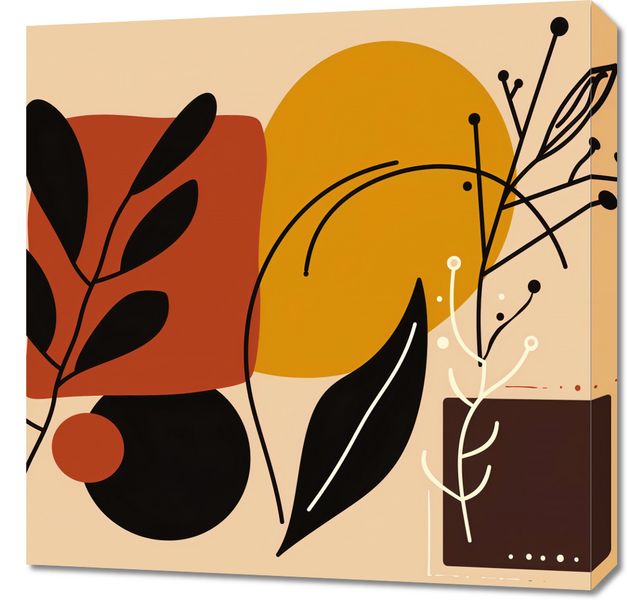 Obraz 60x60cm Ciepłe Kontury zdjęcie 1