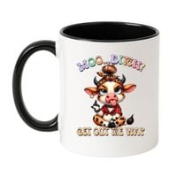 MOO... BITCH! Wzór - Klasyczny Biało-Czarny 330 ml