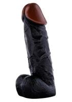 Gruby Czarny Naturalny Żelowy Penis Dildo - Prince Of Namibia 20Cm