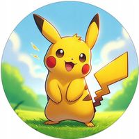Opłatek na tort Urodziny Pokemon Pikachu Postać Pokemony