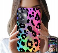 ETUI DO OPPO A79 5G - KOLOROWA TĘCZOWA PANTERKA PLECKI FOLIA