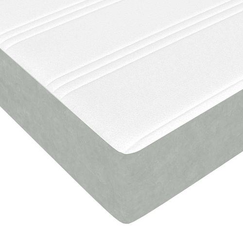 Ramka łóżka Jasnoszary, szary i biały 200 x 200 cm Aksamit na Arena.pl