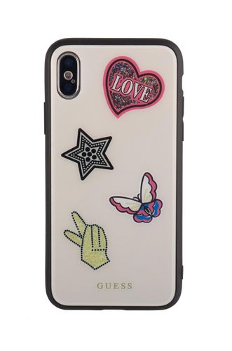 GUESS ICONIC HARD CASE Apple iPhone X - BEIGE na Arena.pl