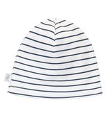 Czapka biała w paski 38