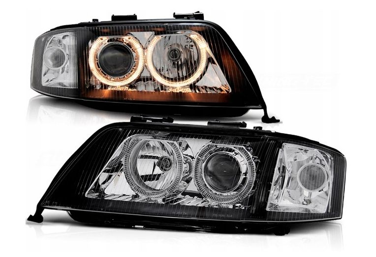 Lampy Reflektory AUDI A6 C5 1997 - 2001 DEPO Soczewki ŻARÓWKI H7 Gratis zdjęcie 2