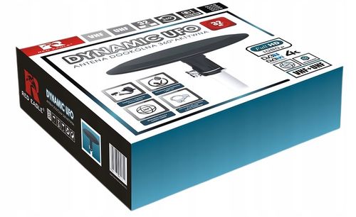 Antena Dynamic UFO DVB-T2 Do TV Naziemnej Zewnętrzna Aktywna Dookólna MUX8 na Arena.pl