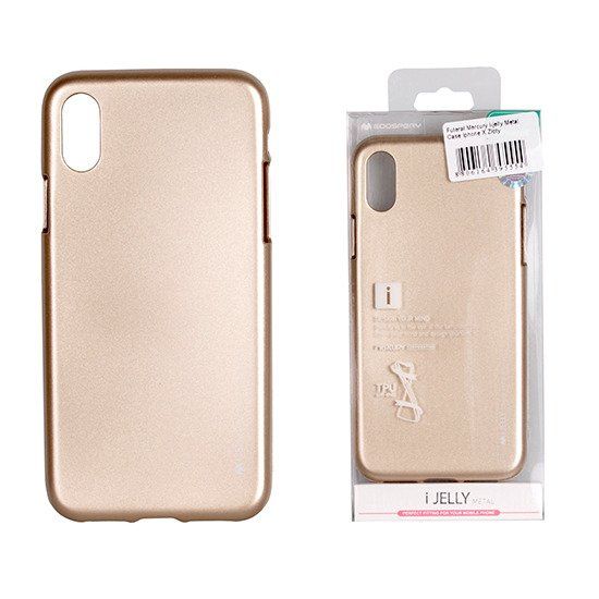 Etui Mercury Goospery iJelly Case do APPLE iPhone X / XS złoty zdjęcie 1