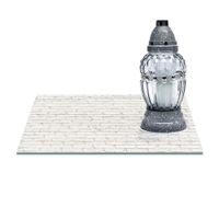 SZKLANA PODSTAWKA POD ZNICZE Z DEDYKACJĄ 30x20 Cegły 349a