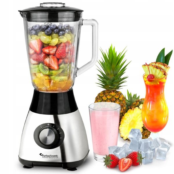BLENDER KIELICHOWY SZKLANY DO KOKTAJLI TURBO GO MAX 1200W KRUSZY LÓD zdjęcie 1