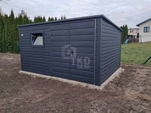 Schowek - domek ogrodowy 4x2m brama dwuskrzydłowa 2x okno TKD391 na Arena.pl