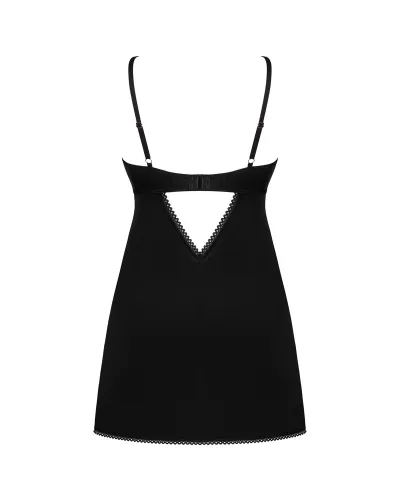 obsessive rosenty m/l czarna sukienka z rożową koronką + stringi na Arena.pl