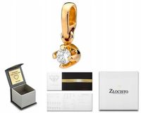 RÓŻOWE ZŁOTO ZAWIESZKA WISIOREK Z BRYLANTEM 0.585