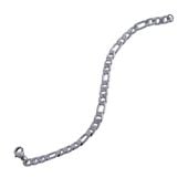 bransoletka figaro prążki 21 cm(b22/men/42/1 stal)