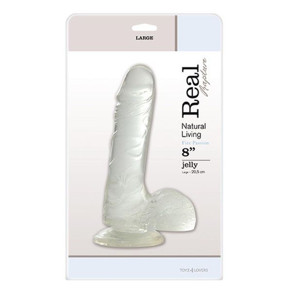 Dildo-JELLY DILDO REAL RAPTURE CLEAR 8"""""""""""""""" zdjęcie 1