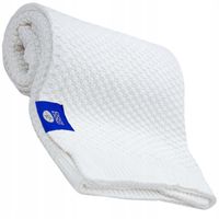 Kocyk Bambusowy Bawełniany 80X100 Kremowy Zdrowy