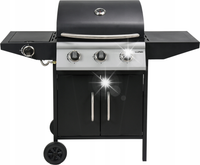 GRILL GAZOWY OGRODOWY 3+1 LUND 12,8 KW PALNIK BOCZNY PORCELANOWY RUSZT