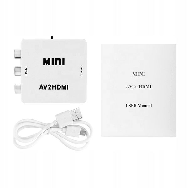 Adapter konwerter sygnału AV RCA CINCH do HDMI zdjęcie 5