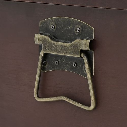 Skrzynia z zatrzaskami, ciemnobrązowa, 79,5x39,5x39,5 cm na Arena.pl