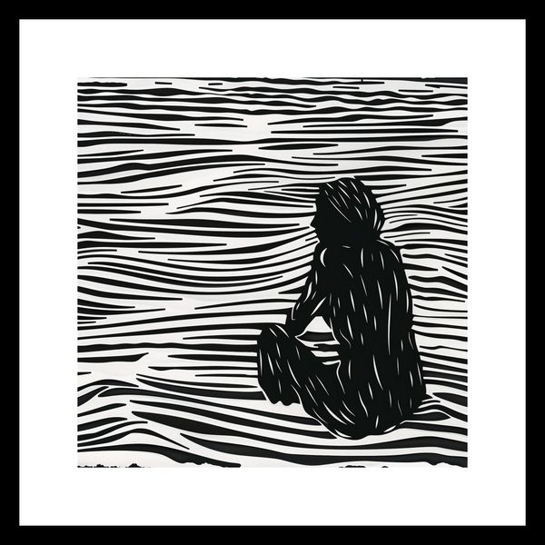Plakat 30x30cm Złożone Fluidalne Linie zdjęcie 3