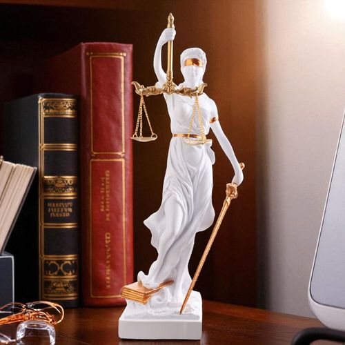 Okazała Biała Temida z wagą i mieczem 31 cm TEM-02 na Arena.pl